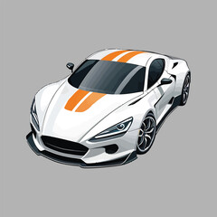 Modern Car isolated Realistic vehicle vector illustration concept with creative style