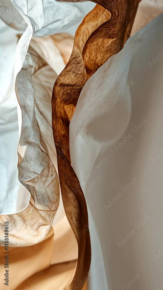 Aufkleber soft textures and natural light create an abstract composition of fabric layers