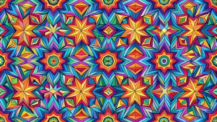 Fototapeta premium Colorful seamless geometric pattern with effect, geometric, background, seamless, pattern, colorful, abstract, design