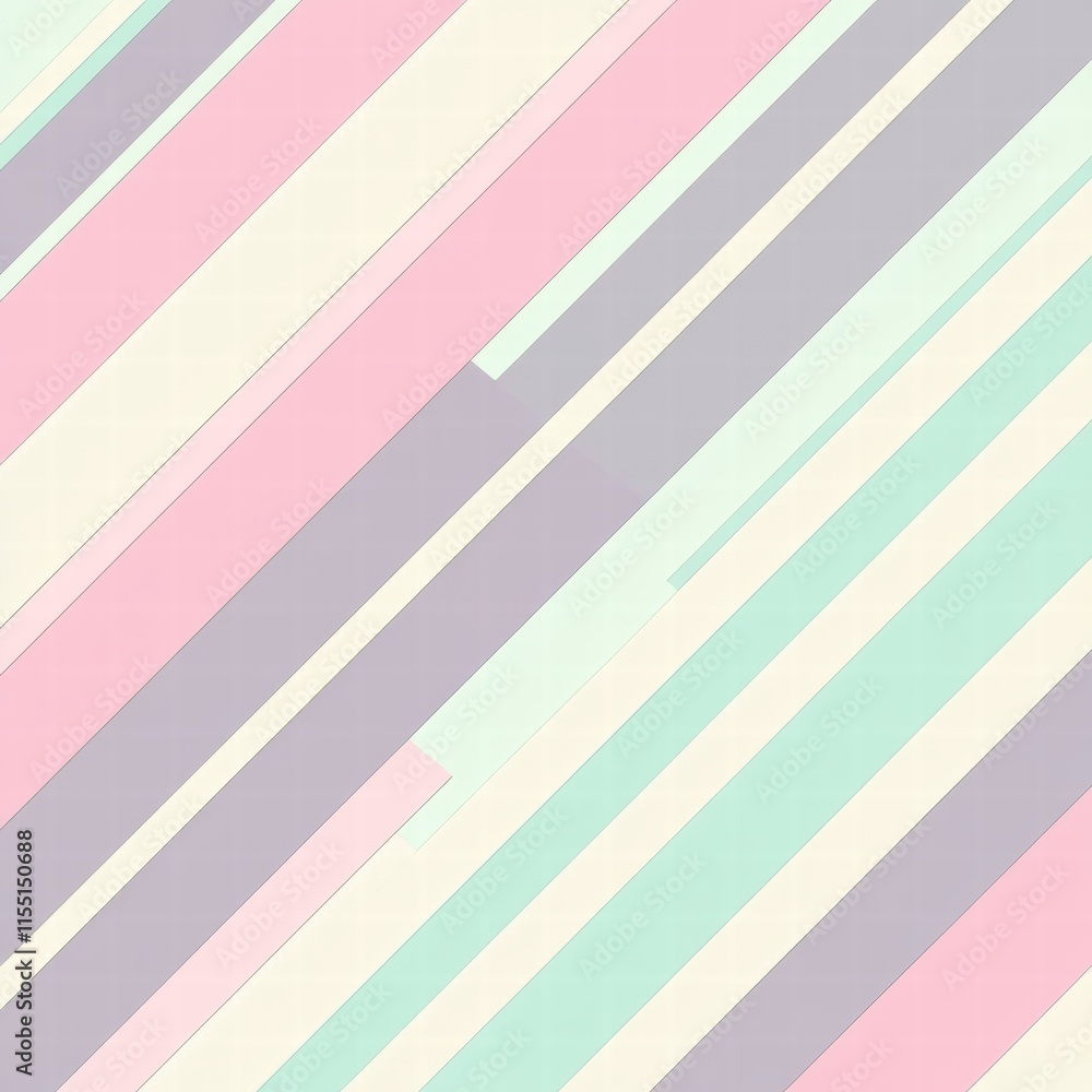 Poster striped pattern featuring pastel colors and diagonal lines for creative design inspiration. generati