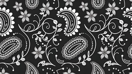 bandana kerchief paisley fabric patchwork abstract vector seamless pattern for scarf kerchief shirt fabric carpet rug tablecloth