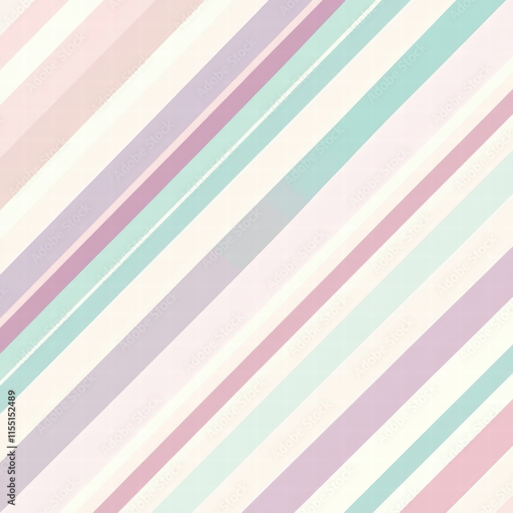 Fototapete Colorful striped pattern creating a soft and inviting visual texture for design applications. Generative AI
