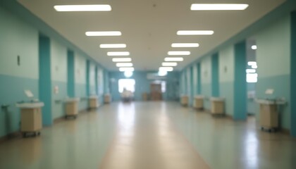 Obraz premium Endless corridor in a hospital 20