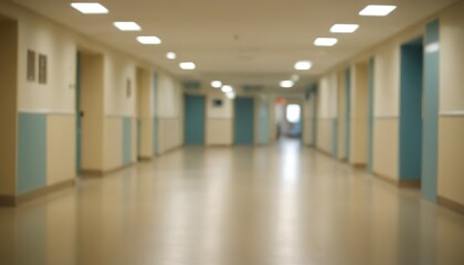 Endless corridor in a hospital 18