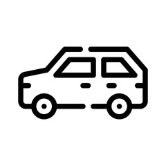Fototapeta premium car side line icon