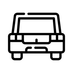 car rear line icon