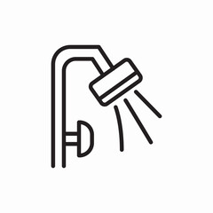 shower bathroom icon vector sign