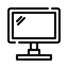 Icon Desktop Screen With Style Outline