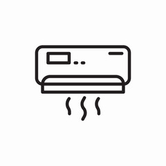 Air conditioner cooling climate control icon vector sign