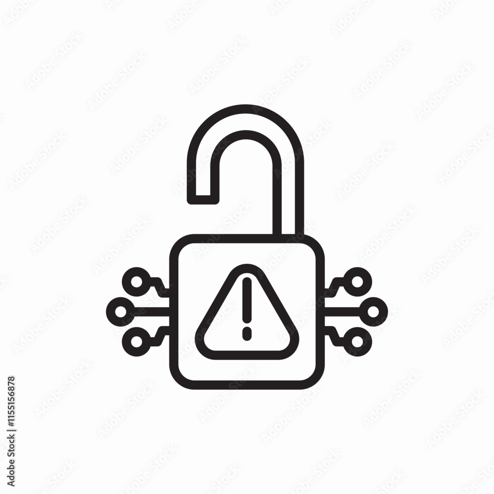 Poster warning alert system notification error icon vector sign
