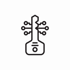 Lock system network connection security system icon vector sign