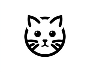 cat on a white background