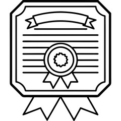Bond Certificate Line Art Vector Design
