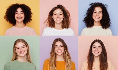 A grid of six individual, headshots representing different ages and ethnicities. Generative AI 