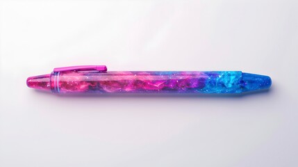Cosmic Colorful Pen on Simple Background