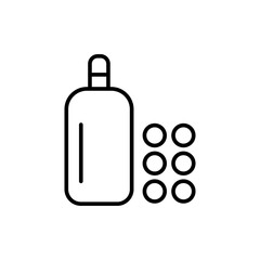 Paintball tank outline icons, minimalist vector illustration ,simple transparent graphic element .Isolated on white background