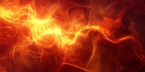 Fiery Abstract: Swirling Inferno of Orange and Red Hues 