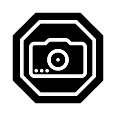 Icon Camera Application With Style Glyph