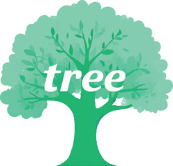 Vibrant Tree Vector Illustration – Nature-Inspired Design