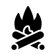 campfire glyph icon