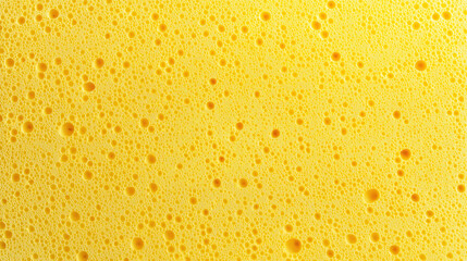top view on yellow kitchen sponge surface, texture background
