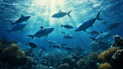 Obraz premium Protecting the equilibrium of marine ecosystems requires safeguarding the intricate relationships between species