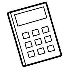 Calculator Line Art Vector Design