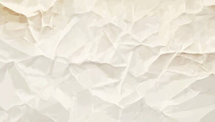 Obraz premium A flat texture of crumpled white paper with soft, natural folds and subtle creases for an elegant background design. 