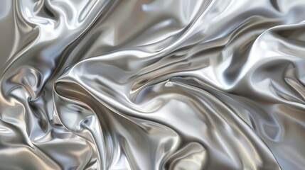 Shiny Silver Satin Texture - Elegant Metallic Abstract Background