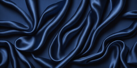 Obraz premium Blue silk background.