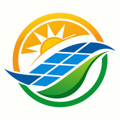 Solar Panel Logo for Renewable Energy Company Branding