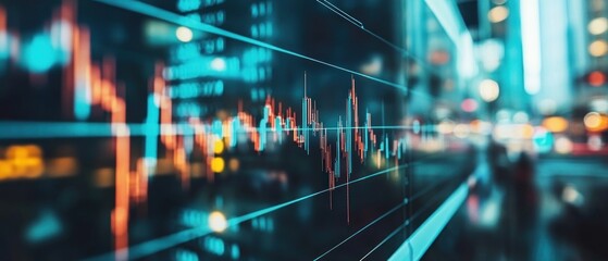 Global Stock Market Data Visualization at Night