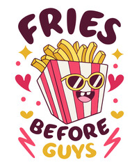 French Fries T-Shirt Design, Vector T-Shirt Design