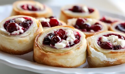 Cranberry Feta Pinwheels with Cream Cheese, Generative AI 