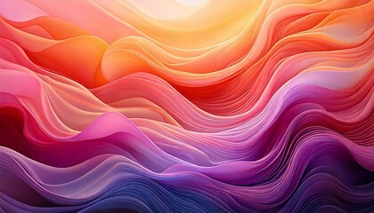 Obraz premium A Repeating Abstract Texture of Smooth Gradient Meshes in Pastel Shades of Pink, Purple, and Blue