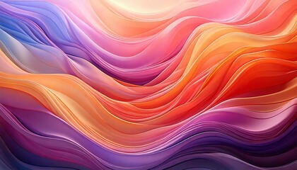 Obraz premium A Repeating Abstract Texture of Smooth Gradient Meshes in Pastel Shades of Pink, Purple, and Blue