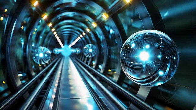 Imagine a subway system where the trains are protons and the stations are atoms.
