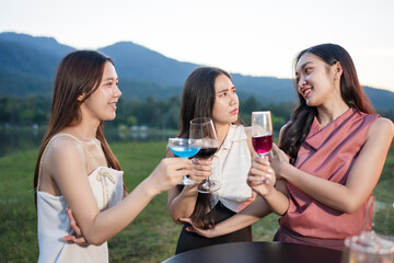 Celebrating Asian women for a successful, happy day.
