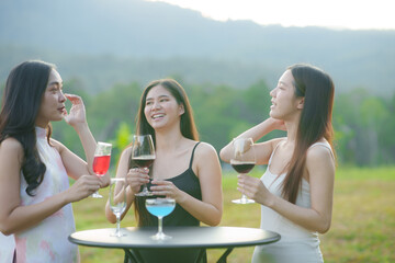 Celebrating Asian women for a successful, happy day.