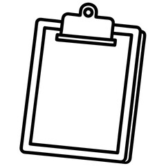 Clipboard Line Art Vector Illustration
