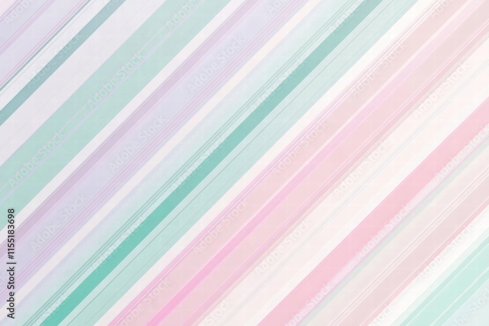 Fototapete Striped pattern with soft pastel colors creating a serene and soothing visual effect in a modern design setting. Generative AI