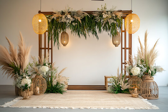 Boho Wedding Decor - Rustic Floral Arch