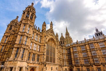 Houses of Parliament architecture in London, UK