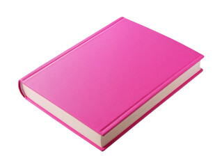 Pink book isolated on a transparent background.