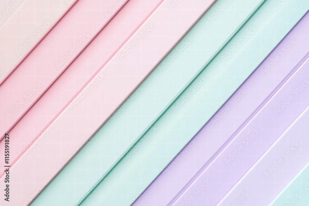 Aufkleber easily recognizable striped pattern in soft pastel colors on a textured surface. generative ai