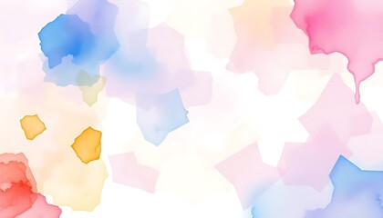 Abstract Pastel Watercolor Shapes Background Design