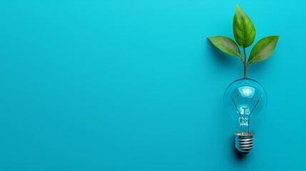 Promoting eco friendly practices  celebrating earth day with green leaves in a lightbulb design
