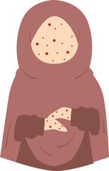 Women wearing hijab get measles Cartoon