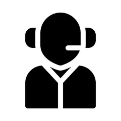 customer support glyph icon