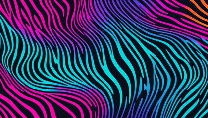 Fototapeta premium Flowing lines that create a dynamic abstract pattern against a dark background Generative AI